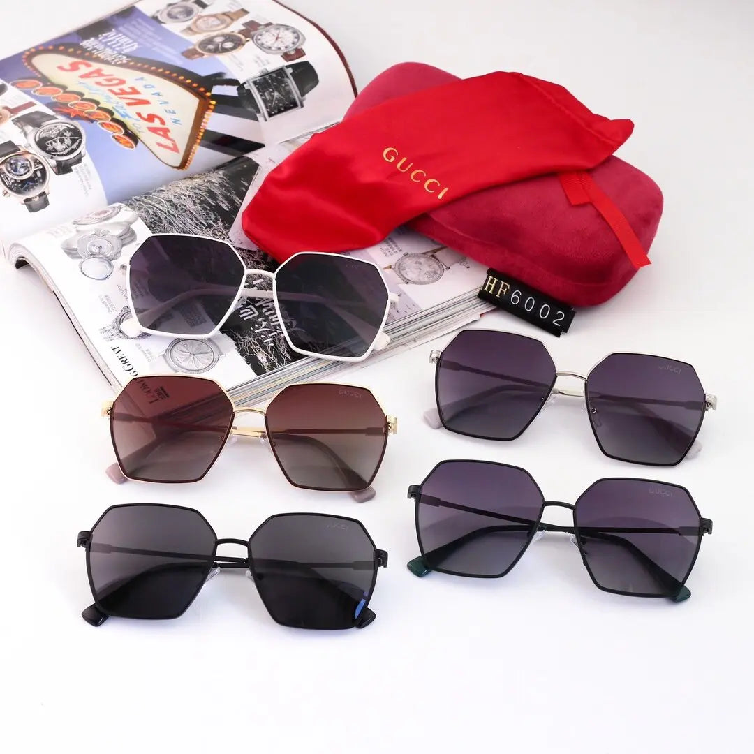 5 COLORS SQUARE FRAME SUNGLASSES lbcase