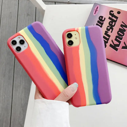 Rainbow Liquid Silicone Case lbcase