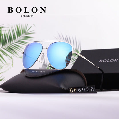 5 COLORS DOUBLE BRIDGE METAL FRAME WATERMARK LENS SUNGLASSES lbcase