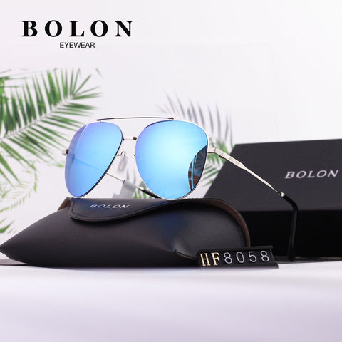 5 COLORS DOUBLE BRIDGE METAL FRAME WATERMARK LENS SUNGLASSES
