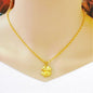 18k yellow gold necklace clavicle chain lbcase
