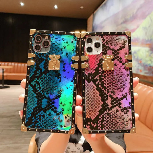 Blu-ray snake pattern lanyard phone case lbcase