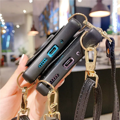 Leather Wallet Mirror Phone Case lbcase