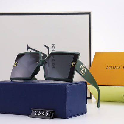 5 COLORS Square HOLLOWING V SHAPE SUNGLASSES lbcase