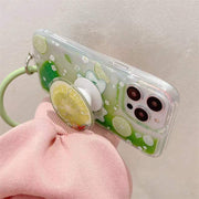 Small Waist Quicksand Bracket Phone Case