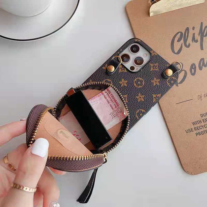 Retro Slanted back card bag phone case For iphone lbcase