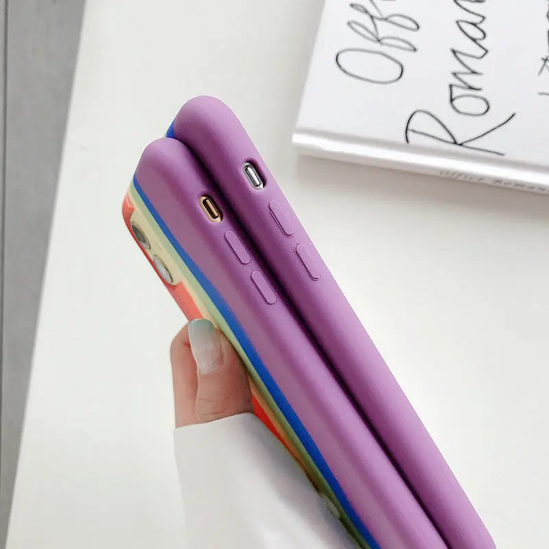 Rainbow Liquid Silicone Case lbcase