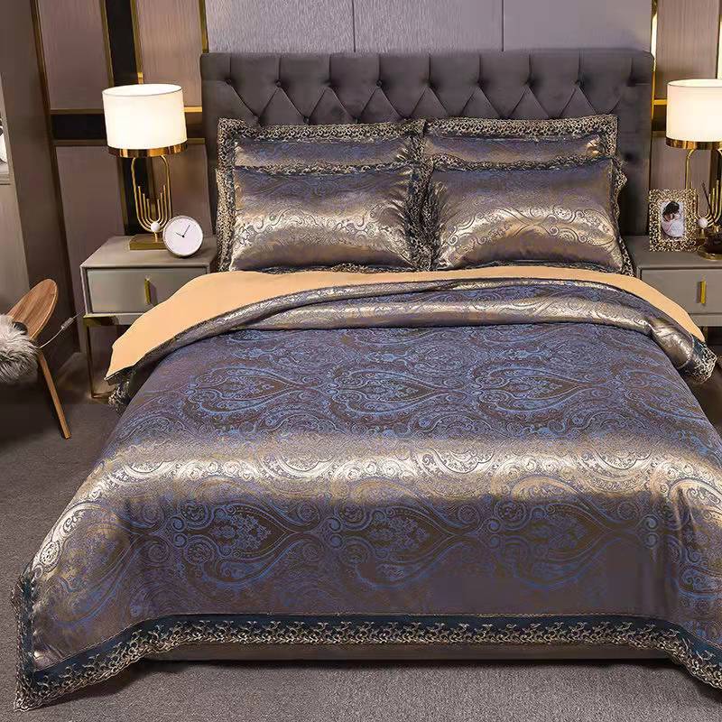 Luxury Silk jacquard Skin-friendly cotton four-piece quilt cover  new product lbcase