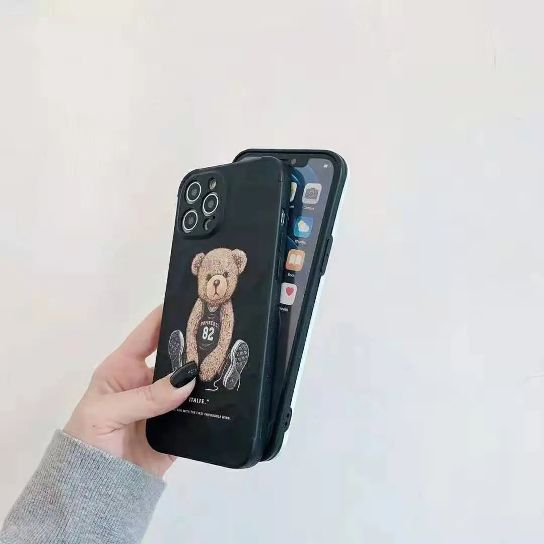 3D Cute baby bear soft phone case lbcase