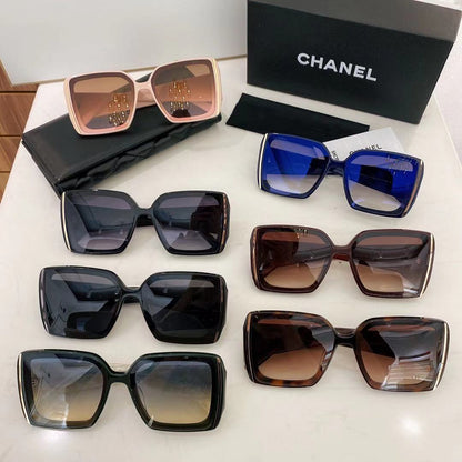 7 COLORS BIG METAL SQUARE FRAME SUNGLASSES lbcase