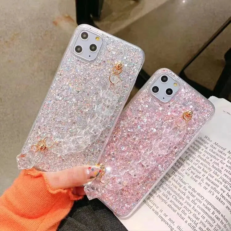 Sequined crystal wristband phone case lbcase
