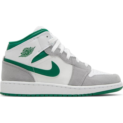 Nike Air Jordan 1 Mid 'Grey Pine Green' (GS)