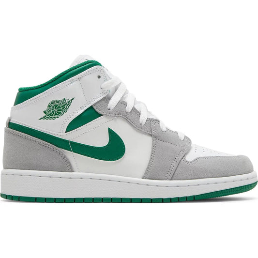 Nike Air Jordan 1 Mid 'Grey Pine Green' (GS)