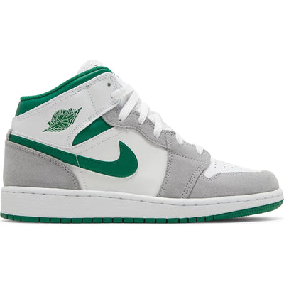 Nike Air Jordan 1 Mid 'Grey Pine Green' (GS)