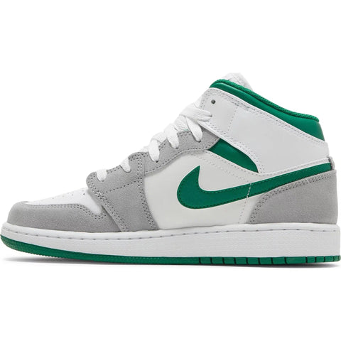 Nike Air Jordan 1 Mid 'Grey Pine Green' (GS)