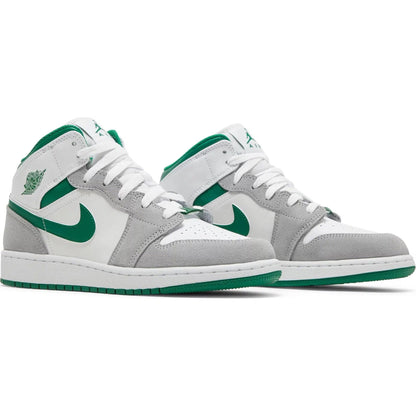 Nike Air Jordan 1 Mid 'Grey Pine Green' (GS)