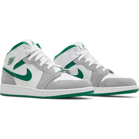 Nike Air Jordan 1 Mid 'Grey Pine Green' (GS)