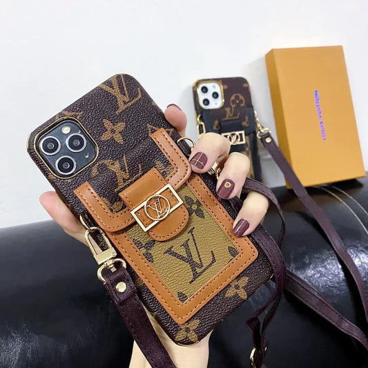 Crossbody lanyard card case phone case lbcase