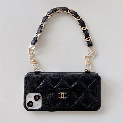 Luxury card hold leather phone case for iphone