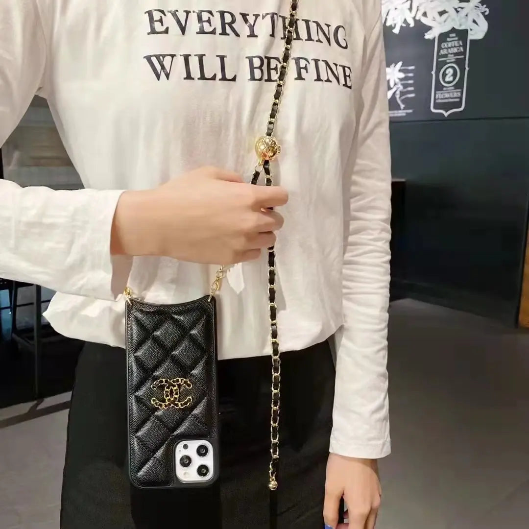 High-end leather Crossbody phone case For iphone lbcase