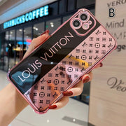 Pink  letter electroplating phone case
