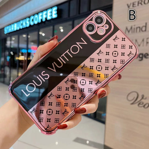 Pink  letter electroplating phone case