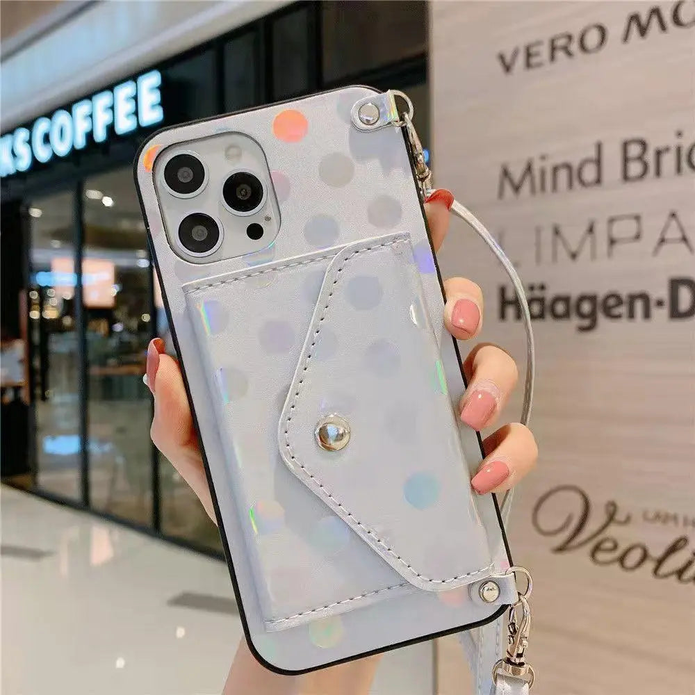 Fashion Polka Dot Coin Purse Phone Case for iphone lbcase
