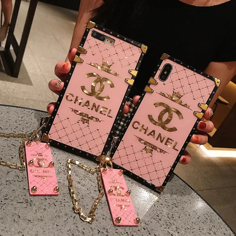 Luxury pink square phone case lbcase