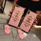 Luxury pink square phone case lbcase
