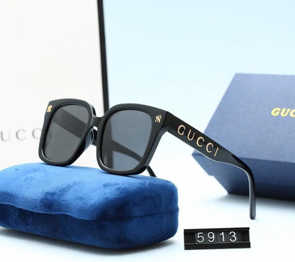 5 COLORS LETTER DECORATION TR90 SQUARE POLARIZED SUNGLASSES lbcase