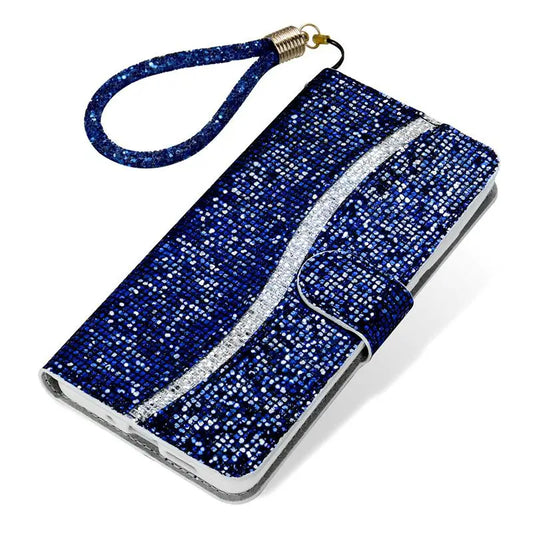 Shiny wallet crystal wrist phone case lbcase