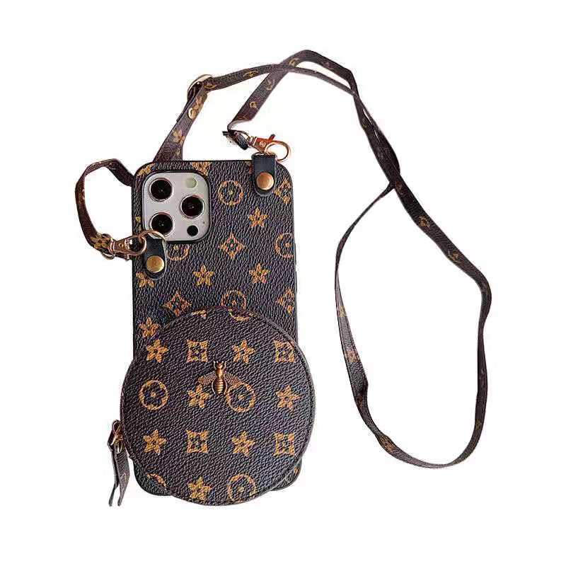 Retro Slanted back card bag phone case For iphone lbcase