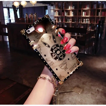 Luxury rabbit square phone case for Samsung lbcase