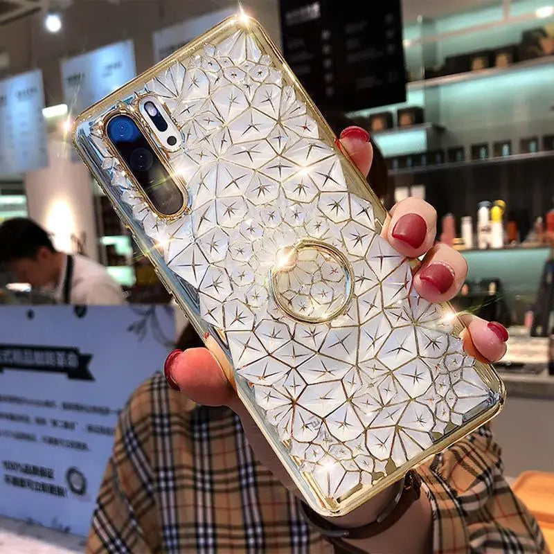 Transparent Diamond Pattern Case lbcase