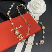 Oval Colorful Crystal Neckchain