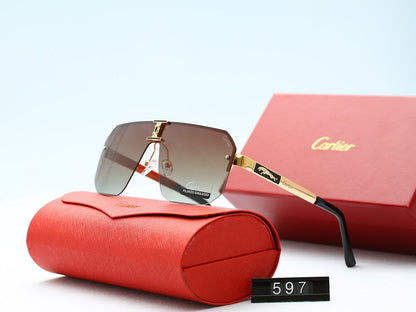 6 COLORS THIN METAL FRAME POLARIZED SUNGLASSES lbcase