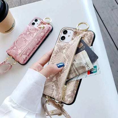 Snake Pattern Wallet Phone Case lbcase