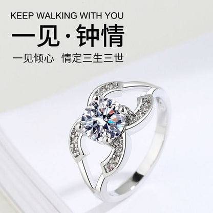 High-end luxury 2022 new super flash elegant French ring lbcase