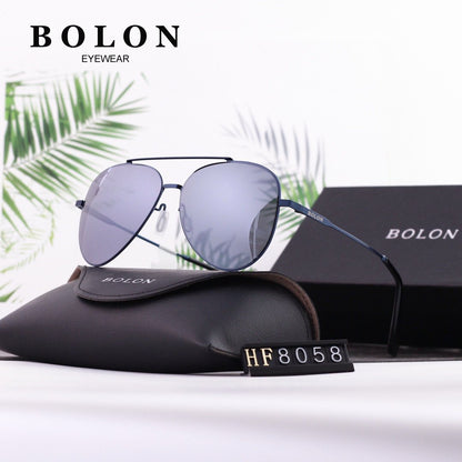 5 COLORS DOUBLE BRIDGE METAL FRAME WATERMARK LENS SUNGLASSES lbcase