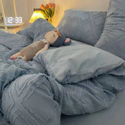 Simple solid color cut flower cotton four-piece quilt cover  new product