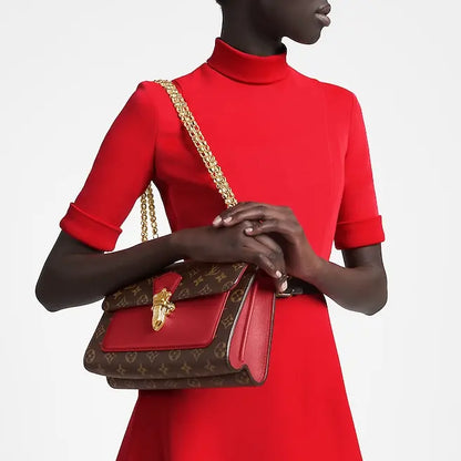 Metal Chain Leather Shoulder Bag lbcase