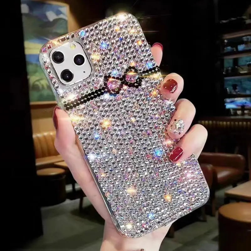 Bowknot rhinestone phone case for iphone lbcase