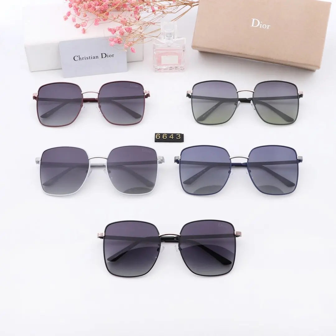5 COLORS CLASSICAL THIN FRAME POLARIZED SUNGLASSES lbcase