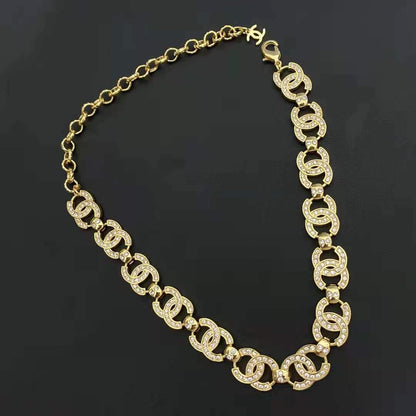 Fashion Metal Lock Diamond Necklace lbcase