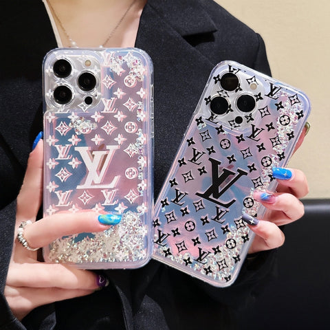 Laser quicksand discoloration phone case for iphone
