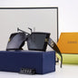 5 COLORS Square HOLLOWING V SHAPE SUNGLASSES lbcase