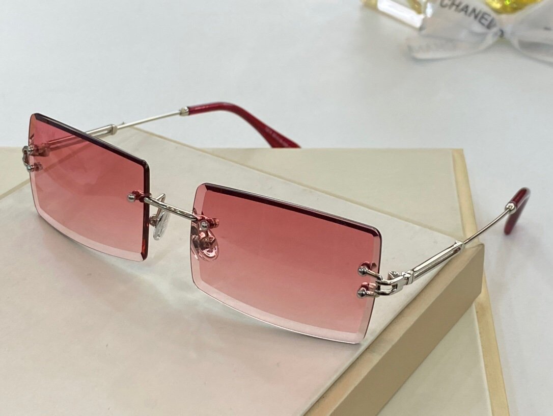 6 COLORS CONJOINED LENS RIMLESS SUNGLASSES lbcase