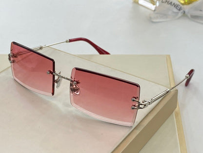 6 COLORS CONJOINED LENS RIMLESS SUNGLASSES lbcase