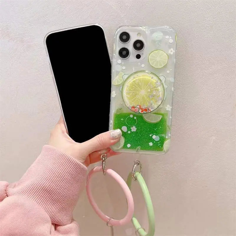 Small Waist Quicksand Bracket Phone Case lbcase