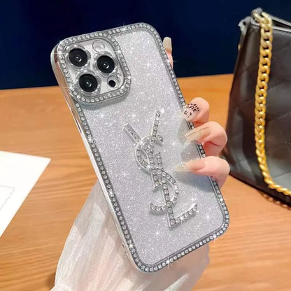 Sparkling pink rhinestone phone case lbcase